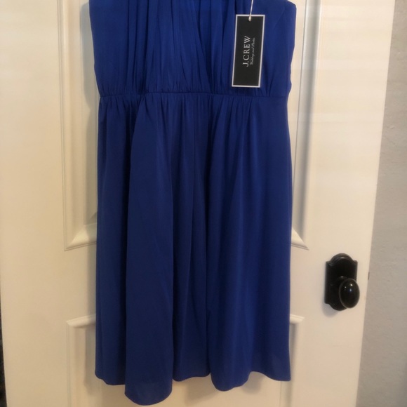 💙NWT💙 J Crew stunning cobalt blue cocktail or bridal or summer party dre… - Picture 4 of 14